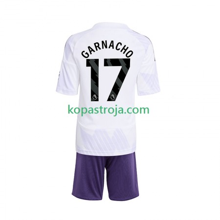 Billiga Fotbollströjor Manchester United Alejandro Garnacho 17 Barn Borta tröja 2025/26 Kortärmad